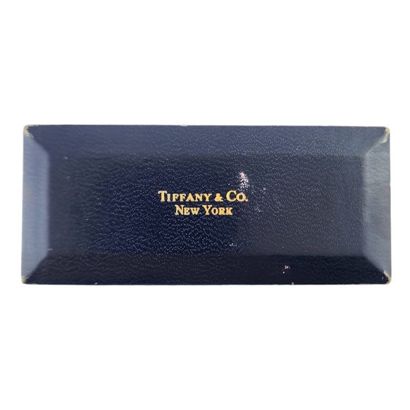 Tiffany & Co 14 Karat Yellow Gold Tie / Money Clip with Sapphire #18557 - Picture 9 of 10